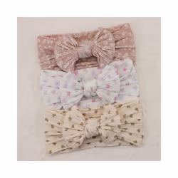 3Pcs Knit Bows Baby Headbands Lot Newborn Baby Girl Headband Set Elastic Nylon Children Turban Kids infant Baby Hair Accessor ...
