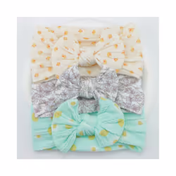 3Pcs Knit Bows Baby Headbands Lot Newborn Baby Girl Headband Set Elastic Nylon Children Turban Kids infant Baby Hair Accessor ...