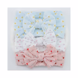 3Pcs Knit Bows Baby Headbands Lot Newborn Baby Girl Headband Set Elastic Nylon Children Turban Kids infant Baby Hair Accessor ...
