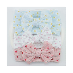 3Pcs Knit Bows Baby Headbands Lot Newborn Baby Girl Headband Set Elastic Nylon Children Turban Kids infant Baby Hair Accessories - C14
