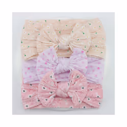 3Pcs Knit Bows Baby Headbands Lot Newborn Baby Girl Headband Set Elastic Nylon Children Turban Kids infant Baby Hair Accessor ...