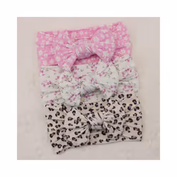 3Pcs Knit Bows Baby Headbands Lot Newborn Baby Girl Headband Set Elastic Nylon Children Turban Kids infant Baby Hair Accessor ...