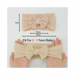 3Pcs Knit Bows Baby Headbands Lot Newborn Baby Girl Headband Set Elastic Nylon Children Turban Kids infant Baby Hair Accessories - C6