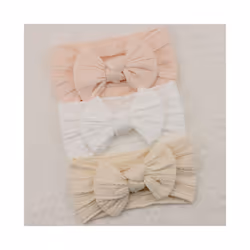 3Pcs Knit Bows Baby Headbands Lot Newborn Baby Girl Headband Set Elastic Nylon Children Turban Kids infant Baby Hair Accessories - C6