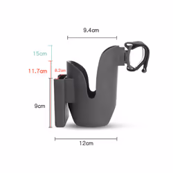 Cup Holder For Stroller Baby Carriage Water Bottle Support Mobile Phone Holder Universal Pram Baby Stroller Accessories - black