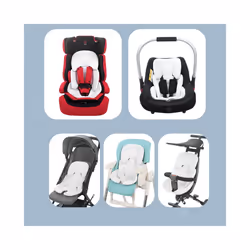Baby Stroller Cushion Car Seat Insert Baby Stroller Seat Cushion Pillow Mattress Breathable Mesh Liner Mat Pram Thermal - 1pc White