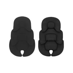Baby Stroller Cushion Infant Car for Seat Insert for Head Body Support Pillow Pram Thermal Mattress Mesh Breathable Liner - black