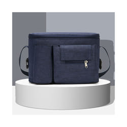 1pc Stroller hanging bag Multi-functional going out mommy bag waterproof mother and baby storage bag Stroller hanging bag - Navy Blue