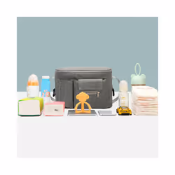1pc Stroller hanging bag Multi-functional going out mommy bag waterproof mother and baby storage bag Stroller hanging bag - Gray
