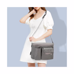1pc Stroller hanging bag Multi-functional going out mommy bag waterproof mother and baby storage bag Stroller hanging bag - Wine Red