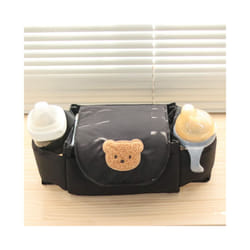 handcart storage bag for children's stroller artifact storage bag, universal stroller storage hanging bag - Black Storage Bag
