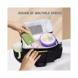 Stroller Organizer Bags Mummy Large Capacity Travel Hanging Bag Bottle Holder Pram Diaper Bags Baby Stroller Accessories - gray