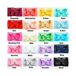 20PCS Soft Baby Headbands with 4.5 Inches Hair Bows Headwraps for Baby Girl Head Band Newborns Hair Accessories Hair Band - 20pcs headband