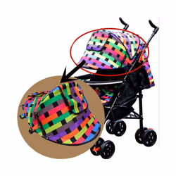 Baby Stroller Sunshield Shade Protection Hood Canopy Cover Prams Stroller Accessories Baby Stroller Sun Visor Carriage Sun - upgrade-colorful