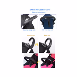 COLU KID Baby Stroller Accessories PU Leather Protective Case Cover of Armrest and Handle for Babyzen Yoyo Yoyo2 Stroller - With hole