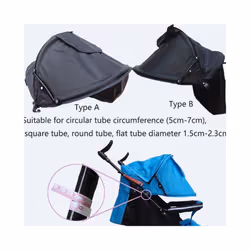 Baby Stroller Sunshield Shade Protection Hood Canopy Cover Prams Stroller Accessories Visor Sitting and Lying  Shade - 900C7HH1004276-GN-A
