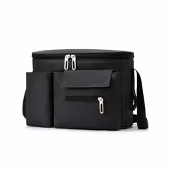 Portable Baby Stroller Diaper Bags Multifunctional Pram Hanging Bag Strollers Organizer - black