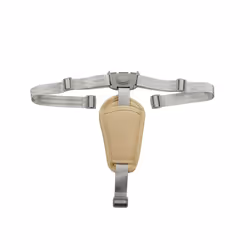Baby Harness For Pushchair Dinner Chair Highchair 5 Points Safety Belt Length Adjust PU Leather Shoulder Crotch PAD Universal - beige