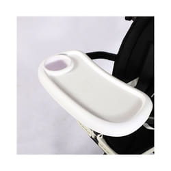 Baby Stroller Dinner Table Tray Pram Carriage Accessories Plate Handrest Dish Supplies For Toddler Infant Milk Bottle Cup - white