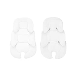 Baby Stroller Cushion Infant Car for SEAT Insert for Head Body Support Pillow Pram Thermal Mattress Mesh Breathable Line - White