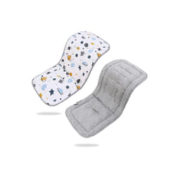 Stroller Seat Liner for Baby Pushchair Car Cart Chair Mat Child Trolley Mattress Diaper Pad Infant Stroller Cushion Accessories - Ivory