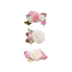 Baby Accessories Princess Flower Hairpins for Baby and Little Girl Imitation Headdress Kids Princess Hair Accessories 3 - 7, 3 pcs set