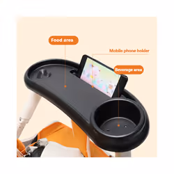 3 In 1 Stroller Cup Holder Antislip Universal Stroller Tray Stroller Snack Catcher and Drink Holder for Stroller Accessories - black