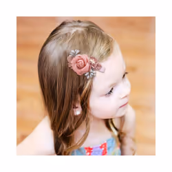 Baby Accessories Princess Flower Hairpins for Baby and Little Girl Imitation Headdress Kids Princess Hair Accessories 3 - 1, 3 pcs set