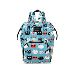 Cartoon Baby Stroller Hanging Bag Baby Diaper Storage Bag Large Capacity Baby Bottle Thermos Fashion Mommy Backpack Portable - Green Cat