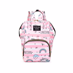 Cartoon Baby Stroller Hanging Bag Baby Diaper Storage Bag Large Capacity Baby Bottle Thermos Fashion Mommy Backpack Portable ...