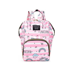Cartoon Baby Stroller Hanging Bag Baby Diaper Storage Bag Large Capacity Baby Bottle Thermos Fashion Mommy Backpack Portable - Pink Unicorn