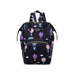 Cartoon Baby Stroller Hanging Bag Baby Diaper Storage Bag Large Capacity Baby Bottle Thermos Fashion Mommy Backpack Portable - Black Balloon