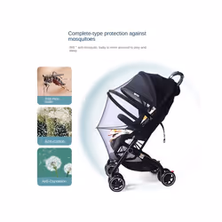 yoyo stroller two-in-one sunshade mosquito net zipper anti-ultraviolet sunshade mosquito net children's cart full-coveruniversal - black