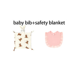 2Pcs/Set Personalized Baby Name Muslin For Baby Accessories Newborn Blankets And Cloths Burp Cloth Custom Baby Bib Girl - No customized, 2pieceA