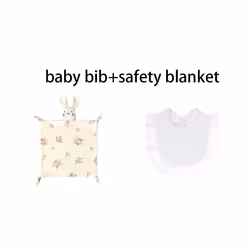2Pcs/Set Personalized Baby Name Muslin For Baby Accessories Newborn Blankets And Cloths Burp Cloth Custom Baby Bib Girl - No ...