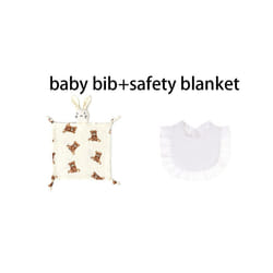 2Pcs/Set Personalized Baby Name Muslin For Baby Accessories Newborn Blankets And Cloths Burp Cloth Custom Baby Bib Girl - No customized, 2pieceC