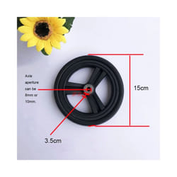 Universal Stroller Wheels For Baby Trolley Including Tyre Different Size Front And Back Wheel Cart Accessories - 15cm front