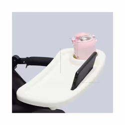 Universal Baby Stroller Snack Tray Childrens Cart Pram Dinner Table Milk Bottle Cup And Phone Holder Accessories For Traveling - black
