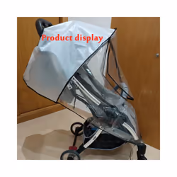 EVA Baby Stroller Accessories Waterproof Rain Cover Transparent Wind Dust Shield Zipper Open For Pushchairs Raincoat - Big