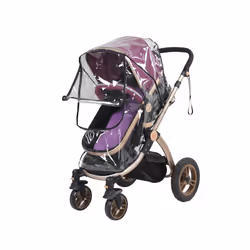 EVA Baby Stroller Accessories Waterproof Rain Cover Transparent Wind Dust Shield Zipper Open For Pushchairs Raincoat - Big