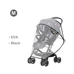 EVA Baby Stroller Accessories Waterproof Rain Cover Transparent Wind Dust Shield Zipper Open For Pushchairs Raincoat - EVA-no open-M