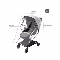 EVA Baby Stroller Accessories Waterproof Rain Cover Transparent Wind Dust Shield Zipper Open For Pushchairs Raincoat - EVA-no open-M