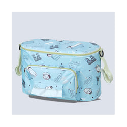 2022 New Baby Organizer With Strap Diaper Bag Mummy Stroller Travel Nappy Bags Water Bottle Storage Bag Stroller Accessories - Blue dog
