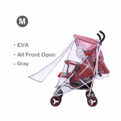EVA Baby Stroller Accessories Waterproof Rain Cover Transparent Wind Dust Shield Zipper Open For Pushchairs Raincoat - EVA Al ...