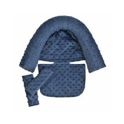 Baby Stroller Accessories Head Cushion Stroller Seat Cushion With Strap Cover Car Seats Protector Sets Head Support Pillow - navy blue