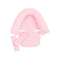 Baby Stroller Accessories Head Cushion Stroller Seat Cushion With Strap Cover Car Seats Protector Sets Head Support Pillow - pink