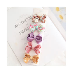 5Pcs/Lot Children's Headwear  Baby Hair Accessories  Clip Bows For Girls All Cloth Hairpin - Orange