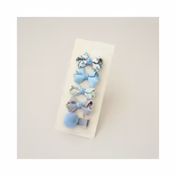 5Pcs/Lot Children's Headwear Baby Hair Accessories Clip Bows For Girls All Cloth Hairpin - Gold