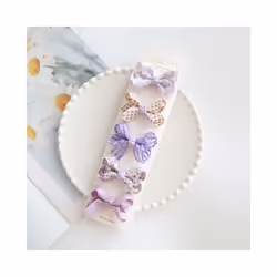 5Pcs/Lot Children's Headwear Baby Hair Accessories Clip Bows For Girls All Cloth Hairpin - Other