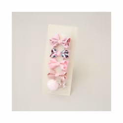 5Pcs/Lot Children's Headwear  Baby Hair Accessories  Clip Bows For Girls All Cloth Hairpin - Burgundy